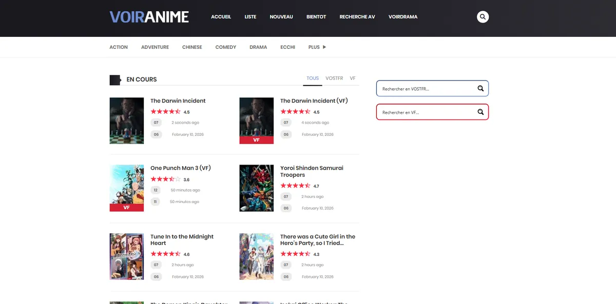 Voiranime : Le guide complet pour le streaming d'animes en VF et VOSTFR